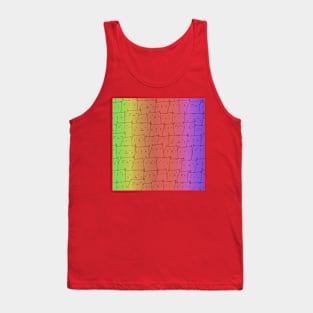 Gradient Ombre Cat Print Tank Top